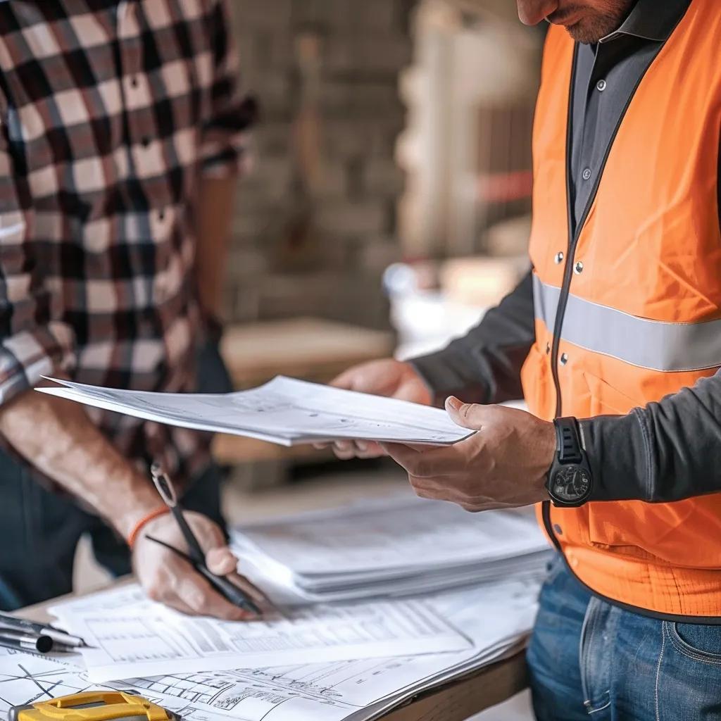 Contractor discussing waterproofing costs with a homeowner